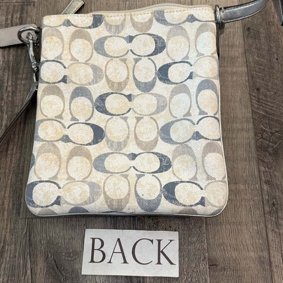 COACH Pewter/Silver & Multi Blues Crossbody Bag with Sequin Detailing - Picture 5 of 12